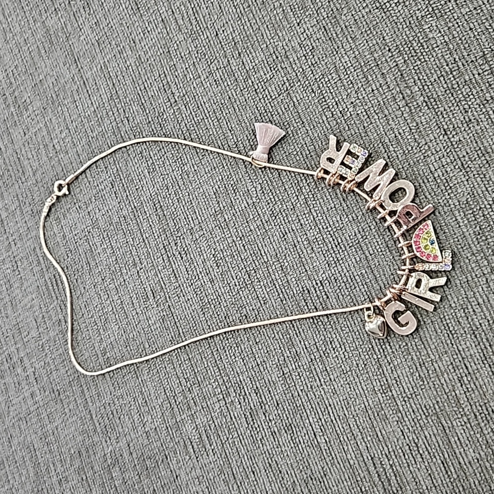 💥50% sale💥 Gold Girl Power charm Necklace #1437